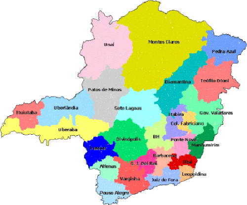 Mapa de Minas Gerais, Mapa MG - Encontra Minas Gerais