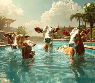 vacas não aguentam o calor