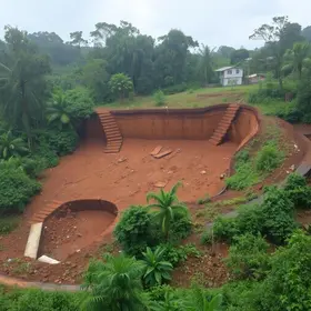 desabamento de muro em Itajubá
