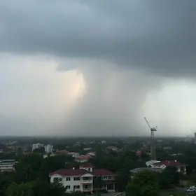 chuva intensa e granizo