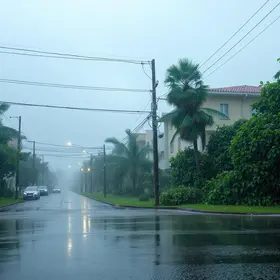 chuva intensa e ventos fortes em Curitiba