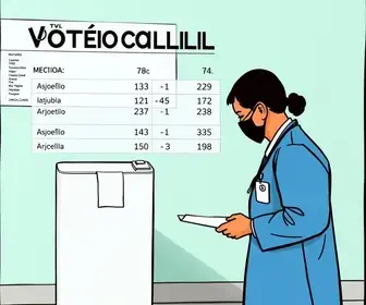votação na Faculdade de Medicina em Itajubá