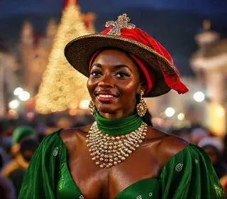 Naomi Campbell celebra o Natal