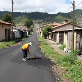retirada de asfalto em Ouro Preto