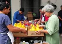 troca de óleo usado por alimentos