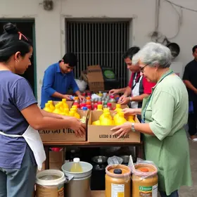 troca de óleo usado por alimentos